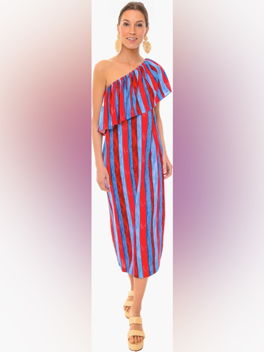 Pomander Place by Tuckernuck Paint Stripe Florencia Dress Size Large